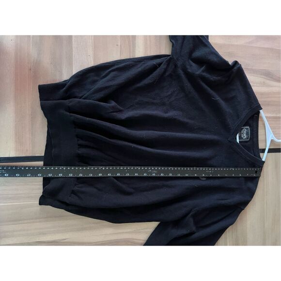 Chaps Navy Blue V-Neck Knit Cashmere Long Sleeve Pullover Sweater Men's Size Lar - Picture 8 of 9